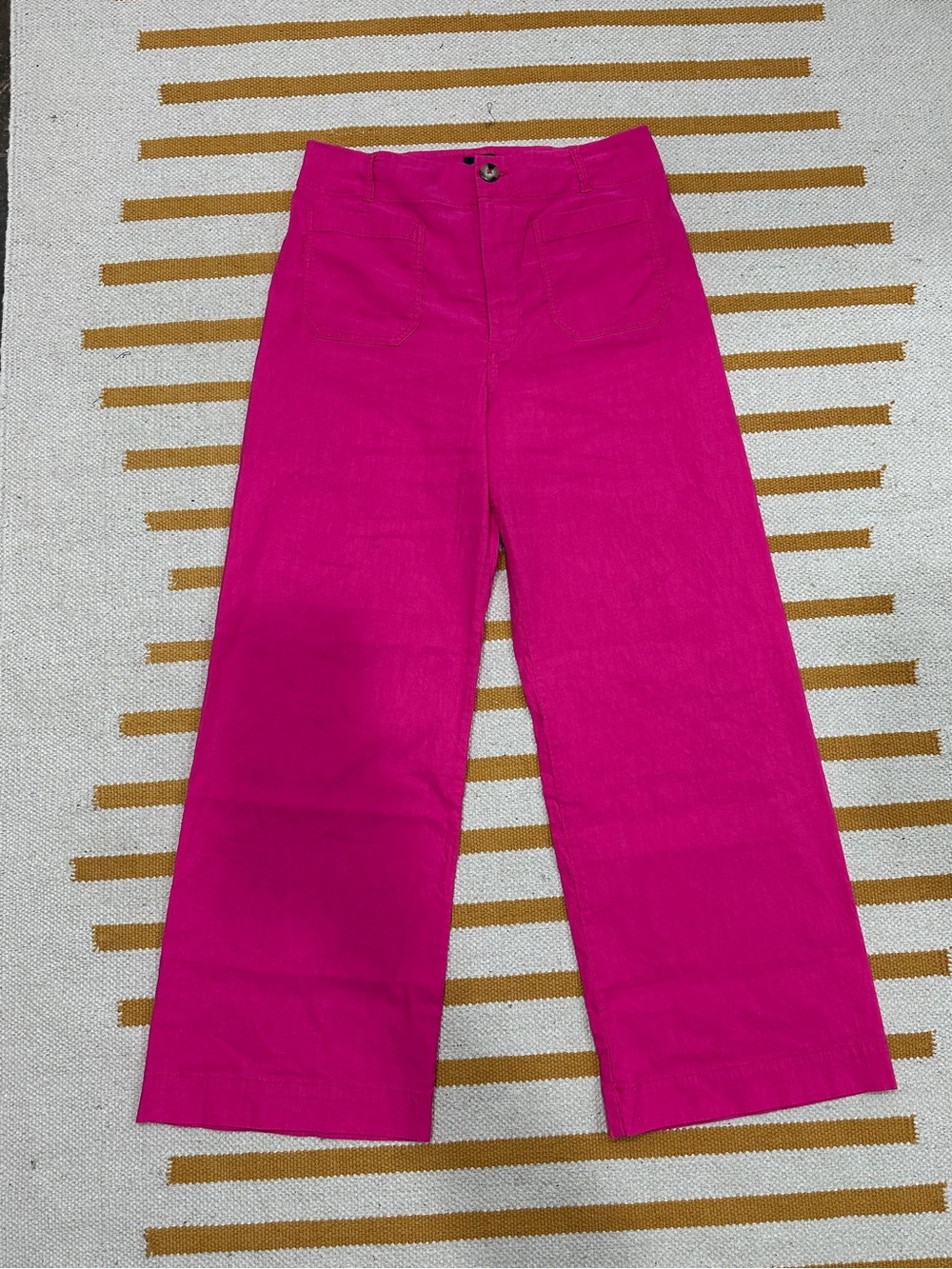 Maeve Colette Wide Leg Pants in Bright Pink